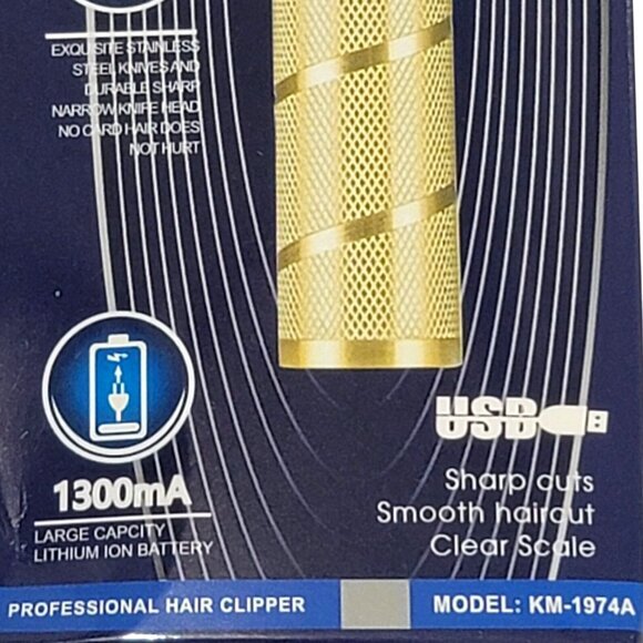 Professional Hair Clipper Rechargeable Stainless Steel - Picture 4 of 5